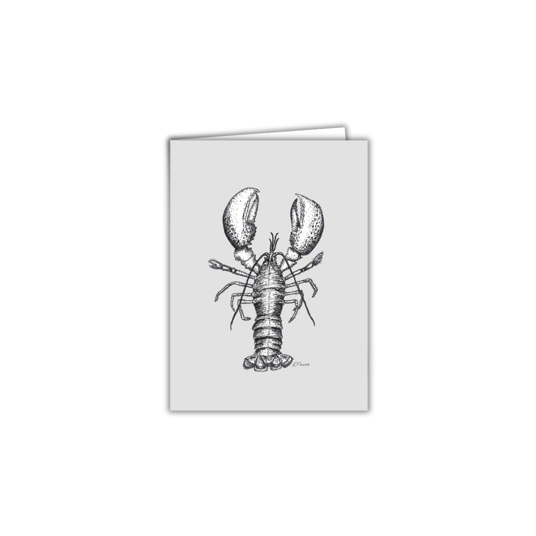 5 PASTEL 'Larry' Lobster Greetings Cards