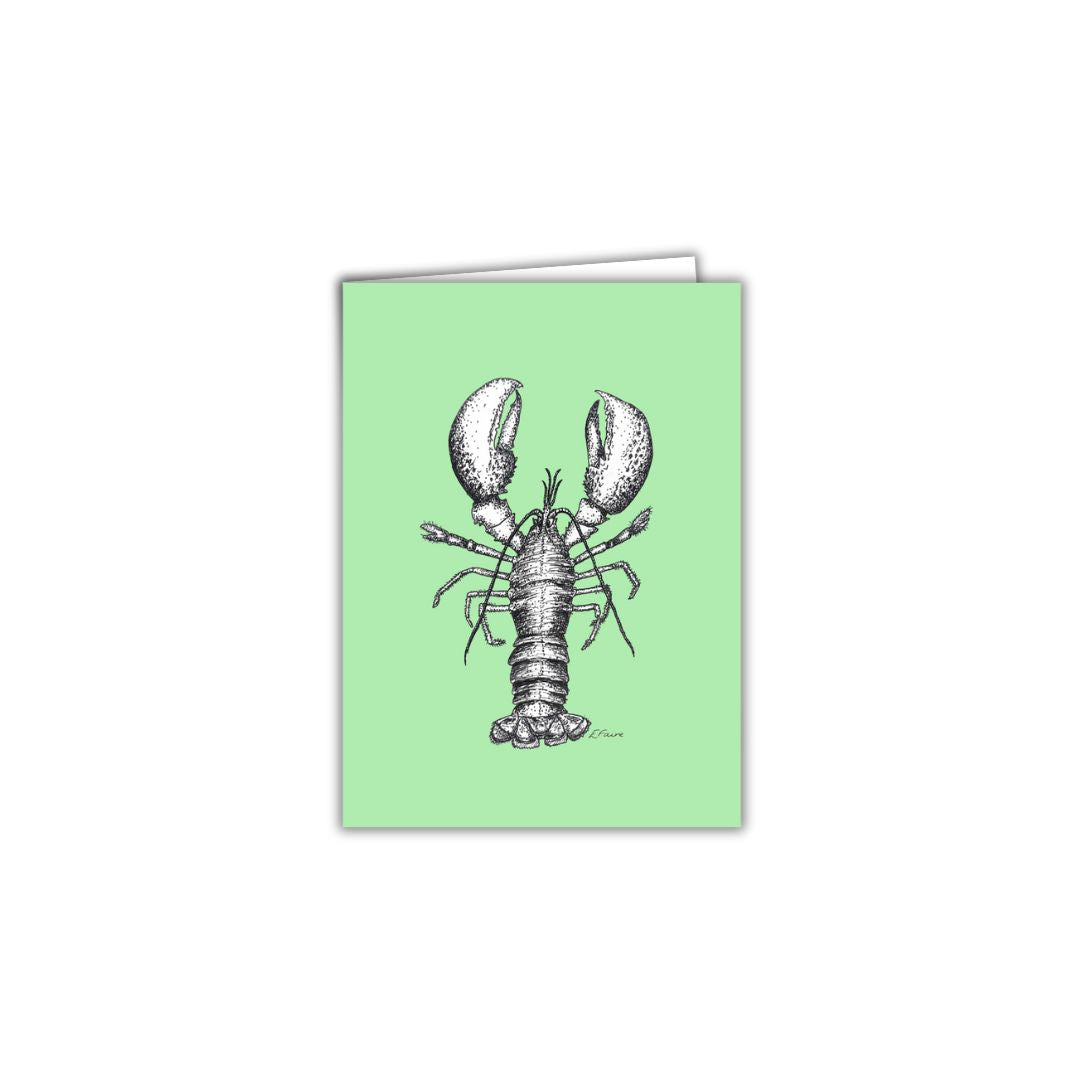 5 PASTEL 'Larry' Lobster Greetings Cards