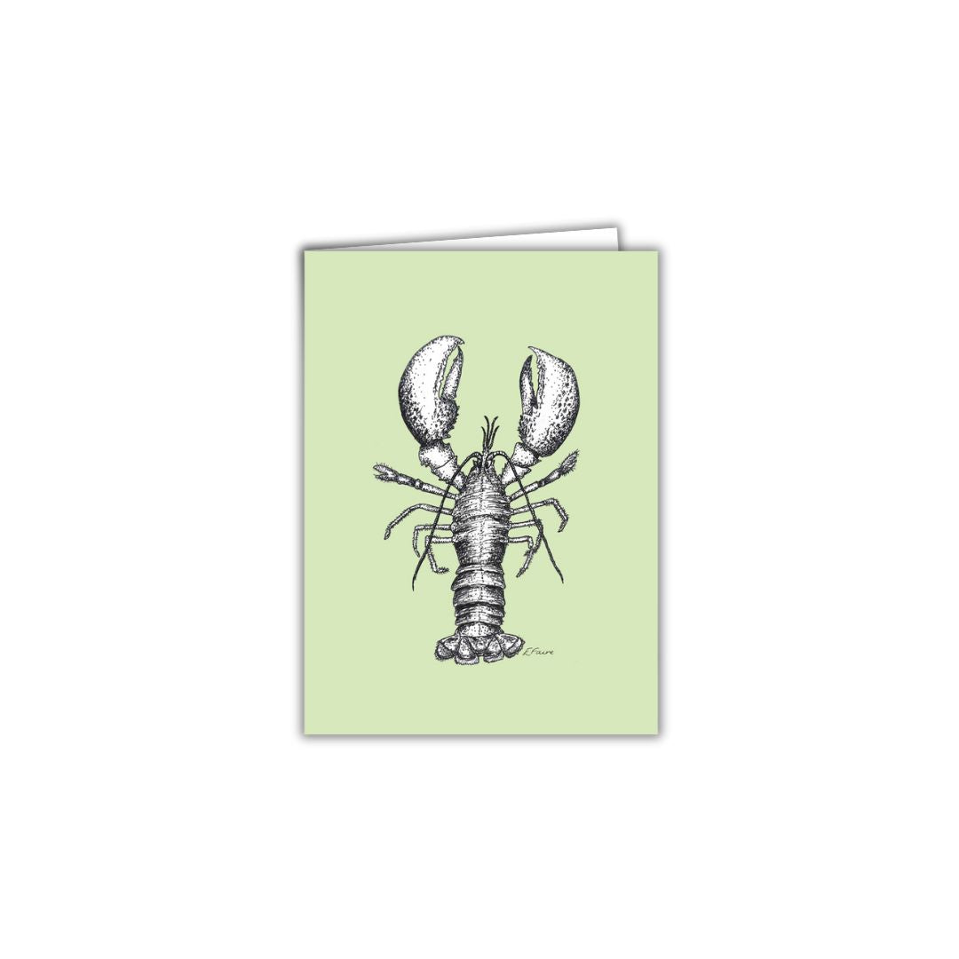 5 PASTEL 'Larry' Lobster Greetings Cards