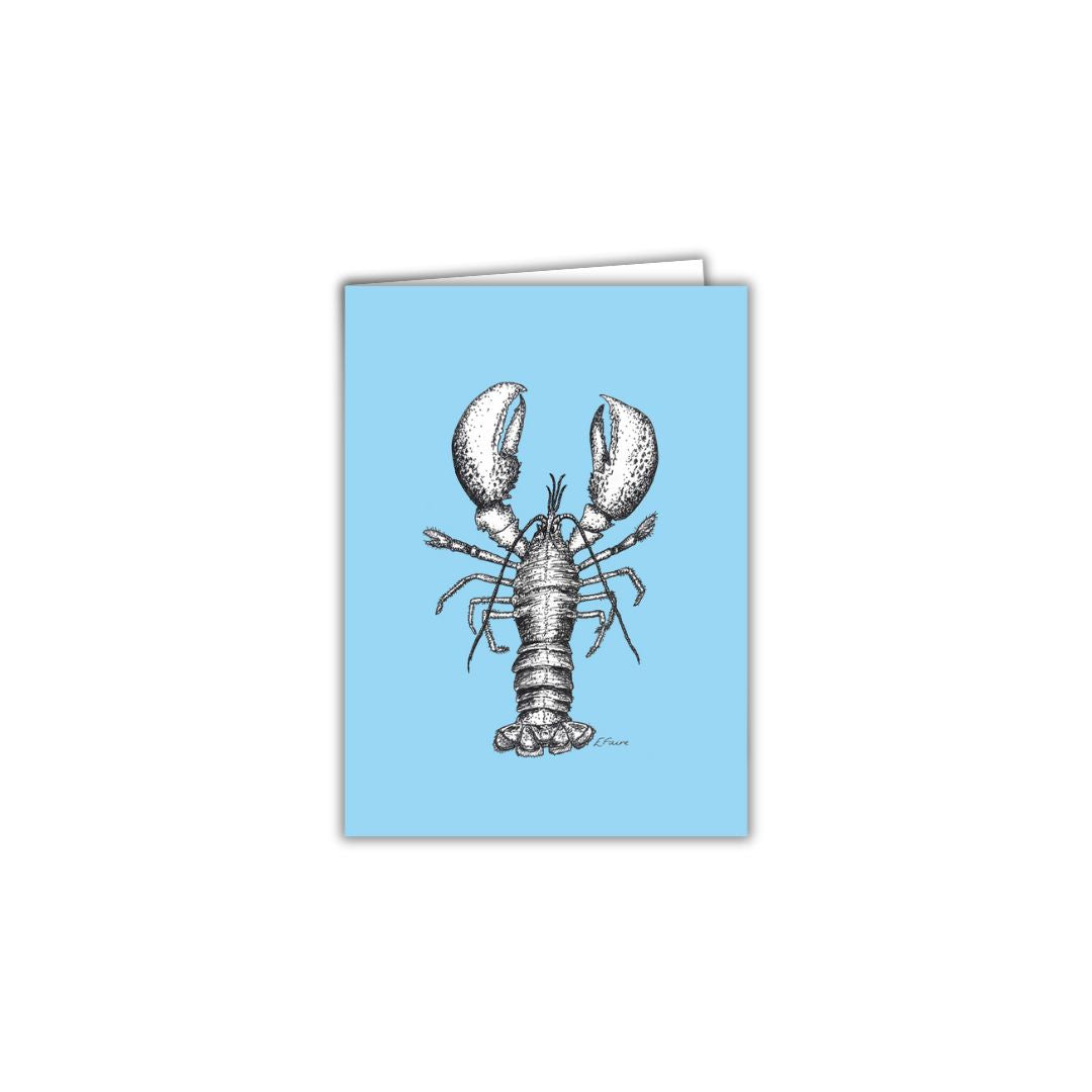5 PASTEL 'Larry' Lobster Greetings Cards
