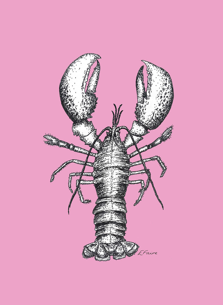 5 NEON 'Larry' Lobster Postcards