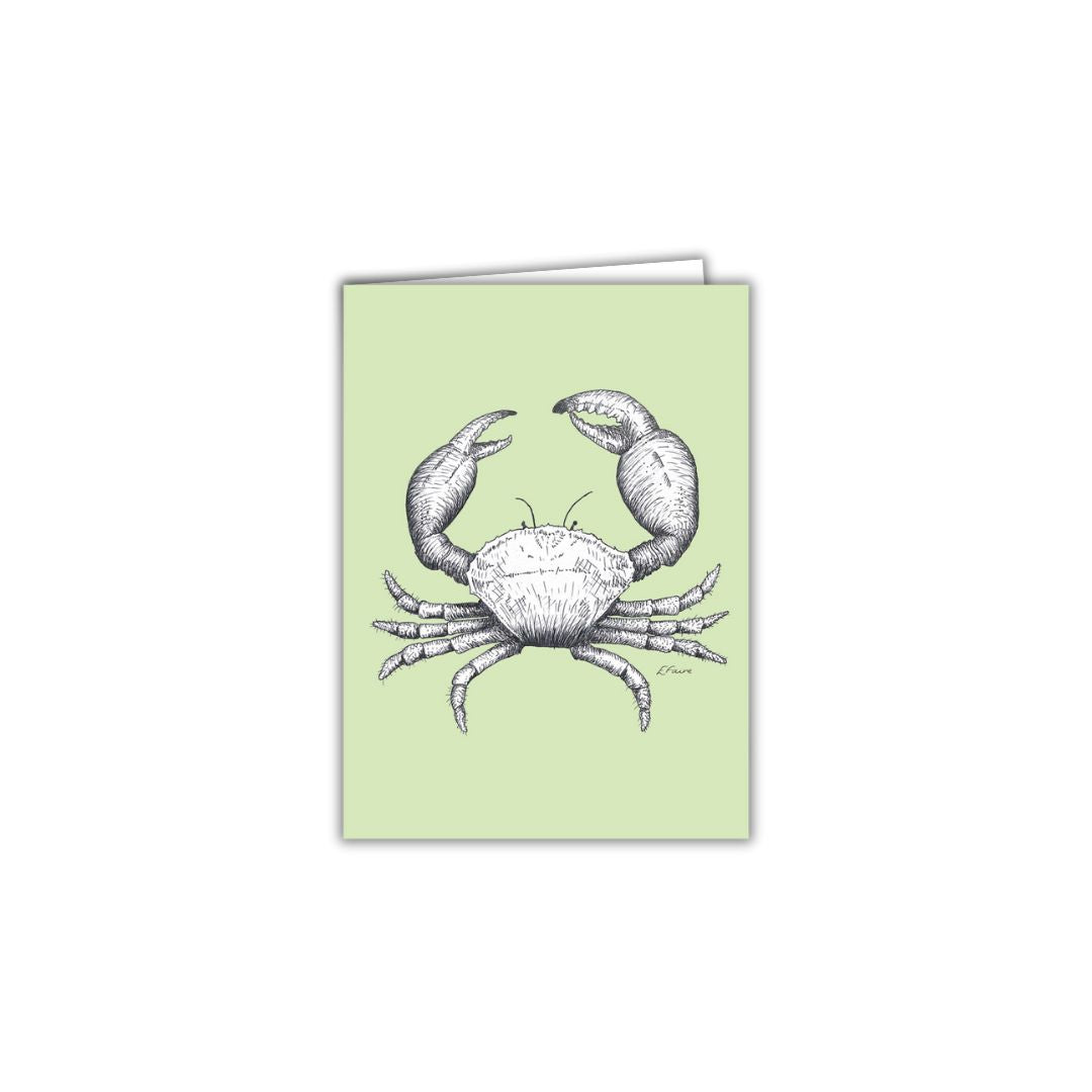5 PASTEL 'Clive' Crab Greetings Cards