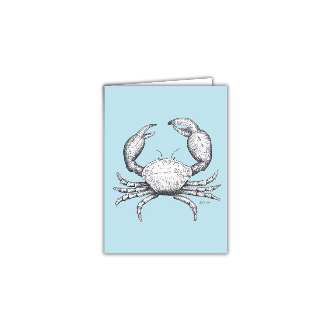 5 PASTEL 'Clive' Crab Greetings Cards
