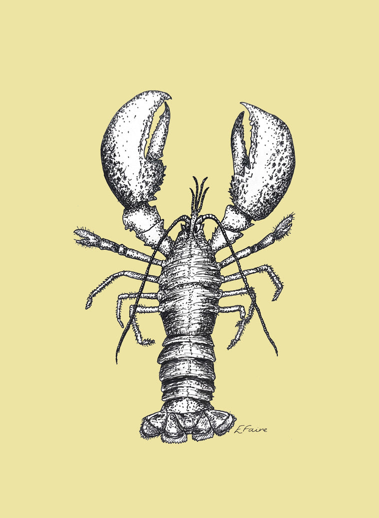 5 NEON 'Larry' Lobster Postcards