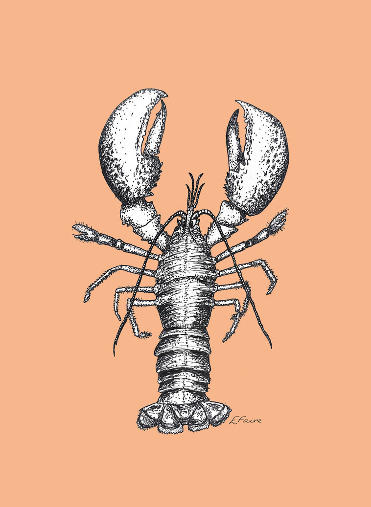 5 NEON 'Larry' Lobster Postcards