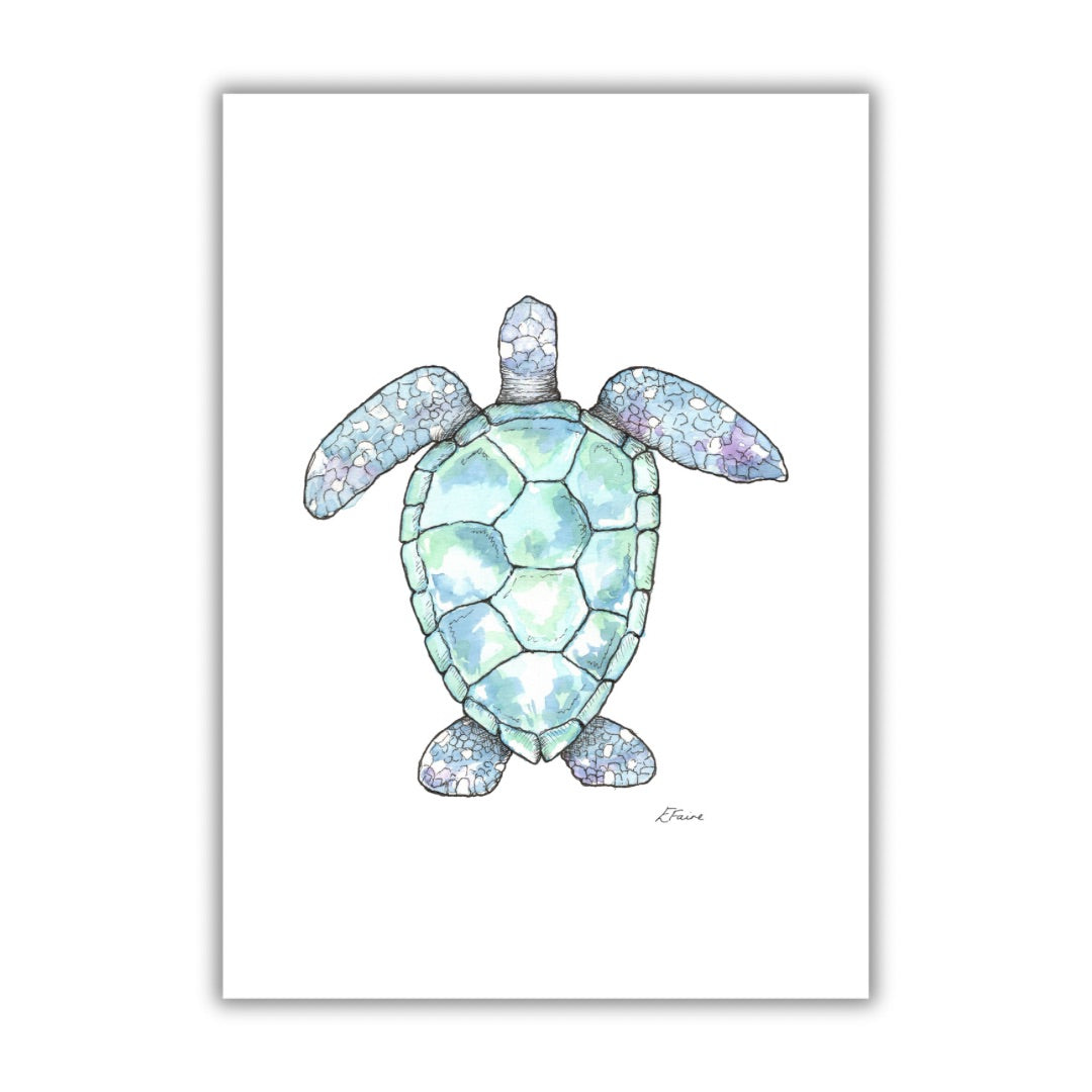 Marine Collection Turtle A3 Print