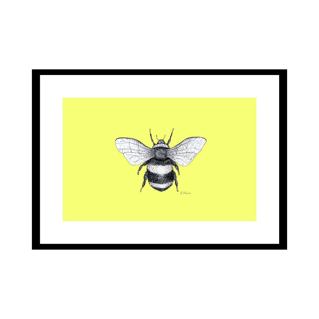 A3 'Belinda' Bumblebee Print