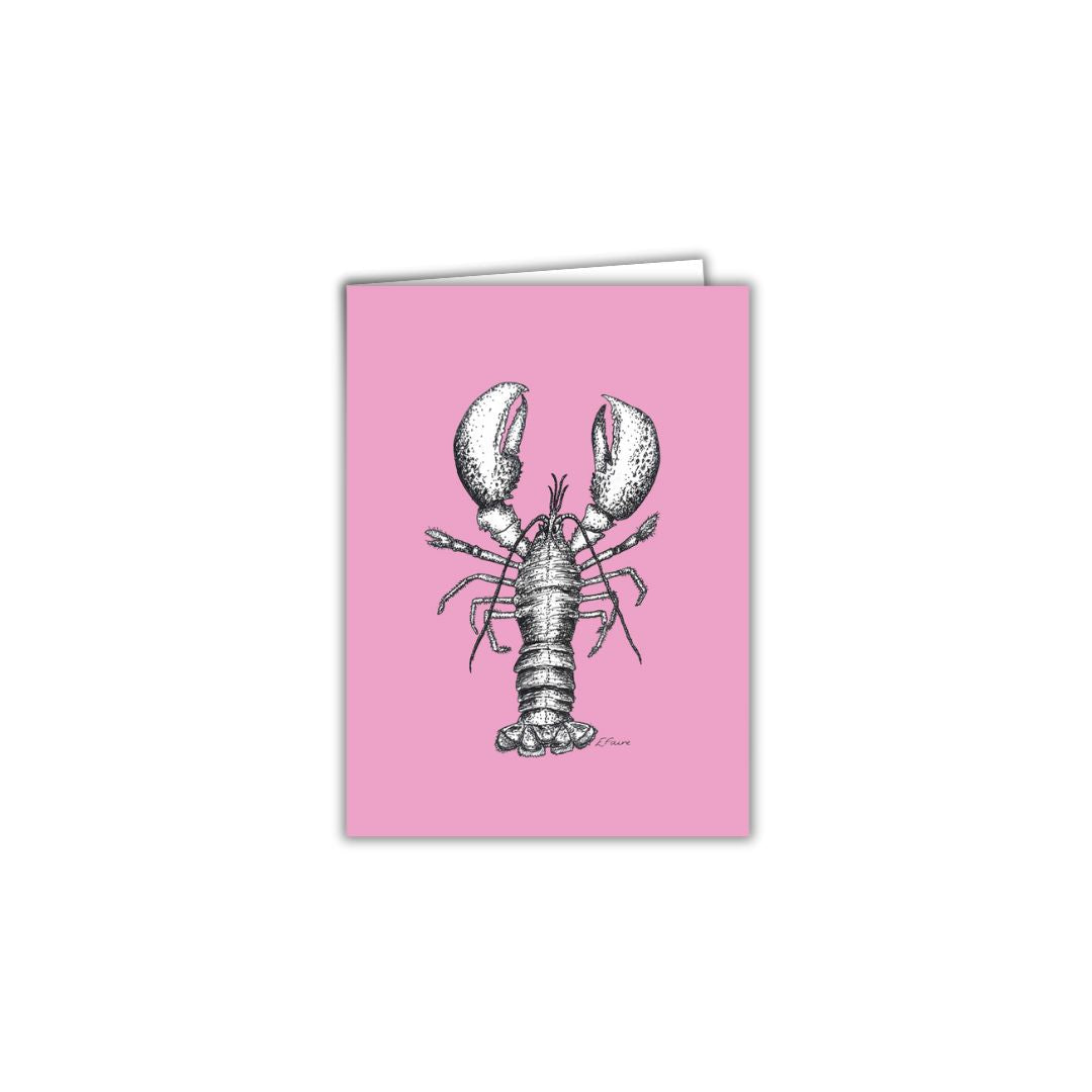 5 PASTEL 'Larry' Lobster Greetings Cards