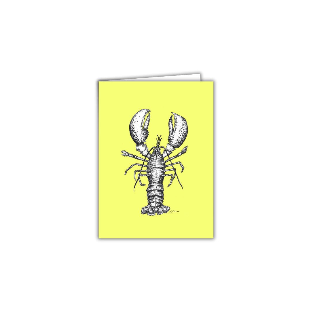 5 PASTEL 'Larry' Lobster Greetings Cards