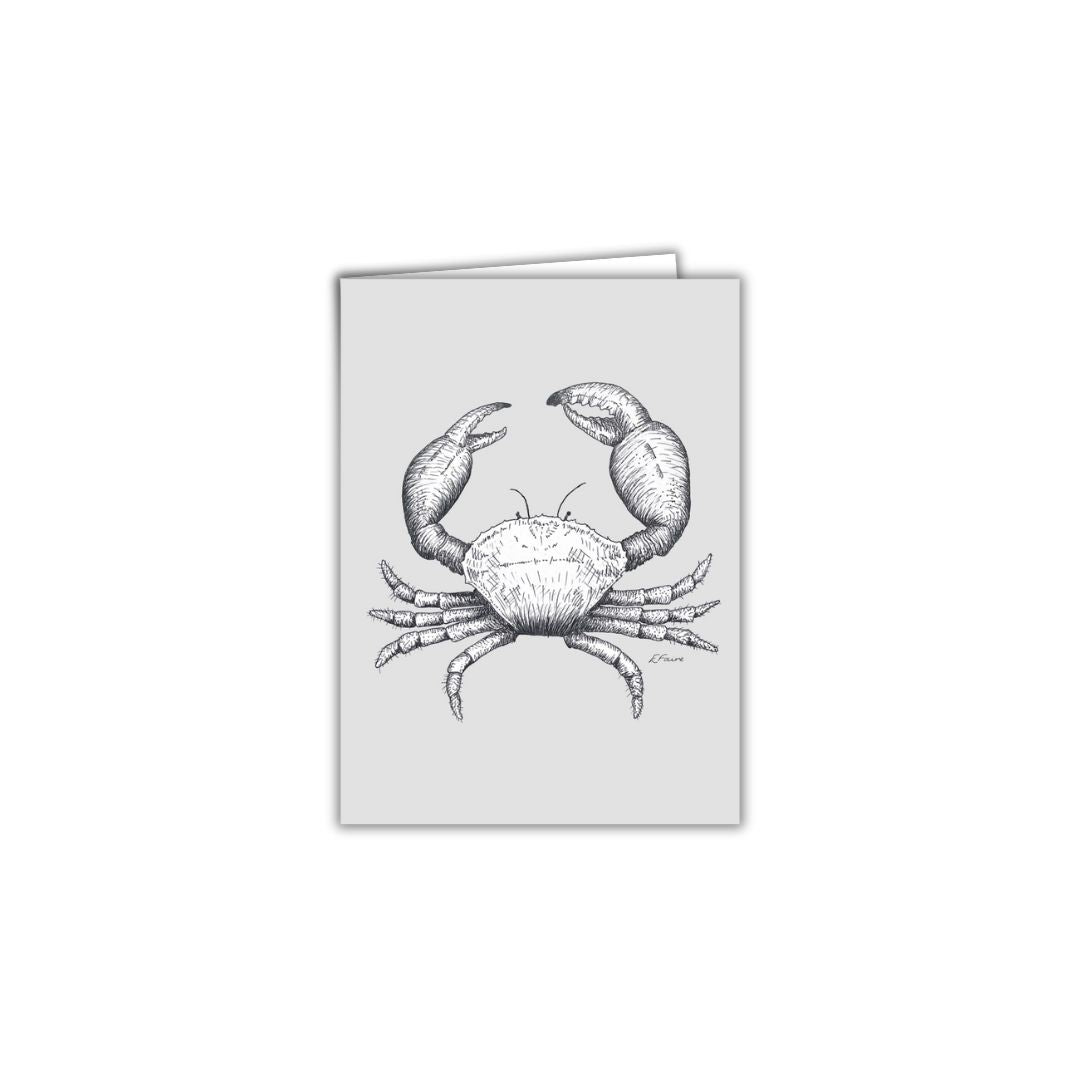 5 PASTEL 'Clive' Crab Greetings Cards