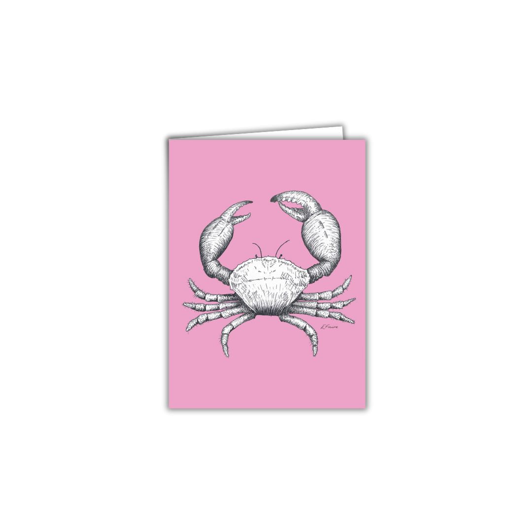 5 NEON 'Clive' Crab Greetings Cards