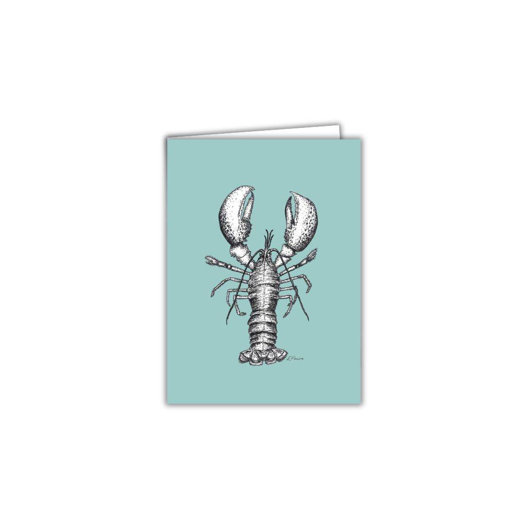 5 PASTEL 'Larry' Lobster Greetings Cards