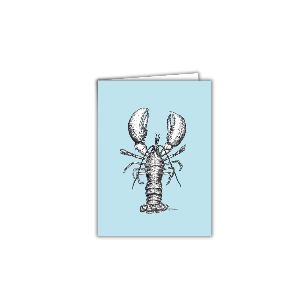 5 PASTEL 'Larry' Lobster Greetings Cards