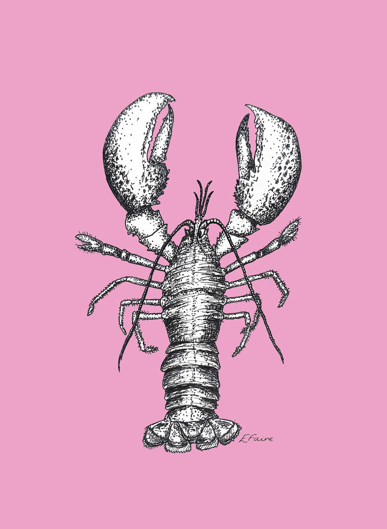 5 NEON 'Larry' Lobster Postcards (A6)