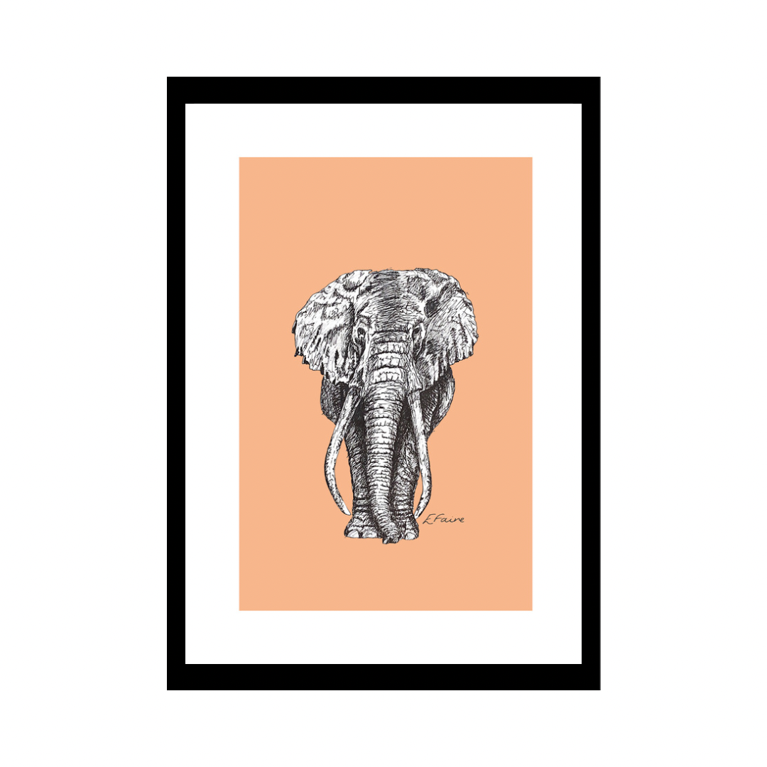 A3 'Ems' Elephant Print
