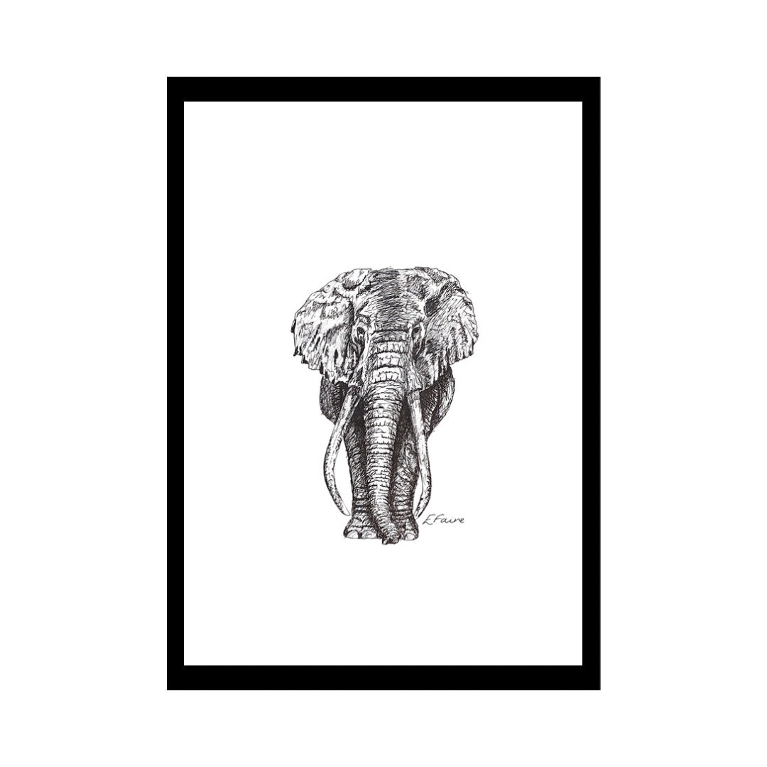 A3 'Ems' Elephant Print